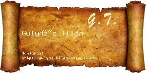 Gulyás Tilda névjegykártya