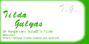 tilda gulyas business card